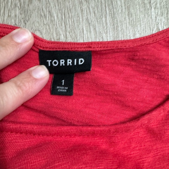 Torrid Red Midi Babydoll Knit Dress size 1 - Picture 3 of 4